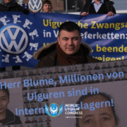 PRESSEMITTEILUNG: Menschrenrechtsaktion in Wolfsburg – Gegen uigurische Zwangsarbeit in VW-Lieferketten